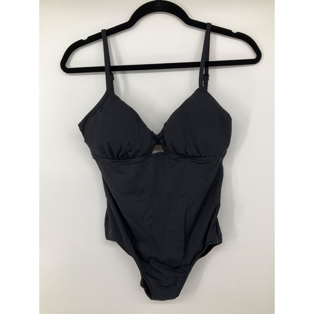 Seafolly Australia size 14 Black Open Back Women's One-piece - Picture 2 of 10